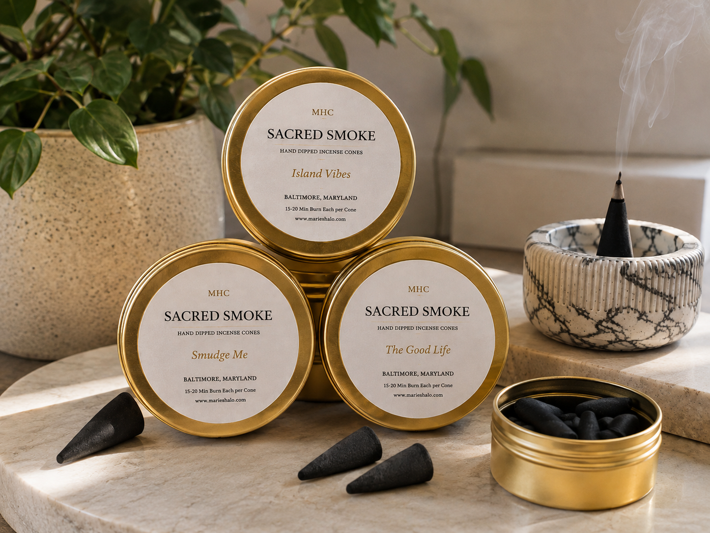 Bundle : 3 tins + holder